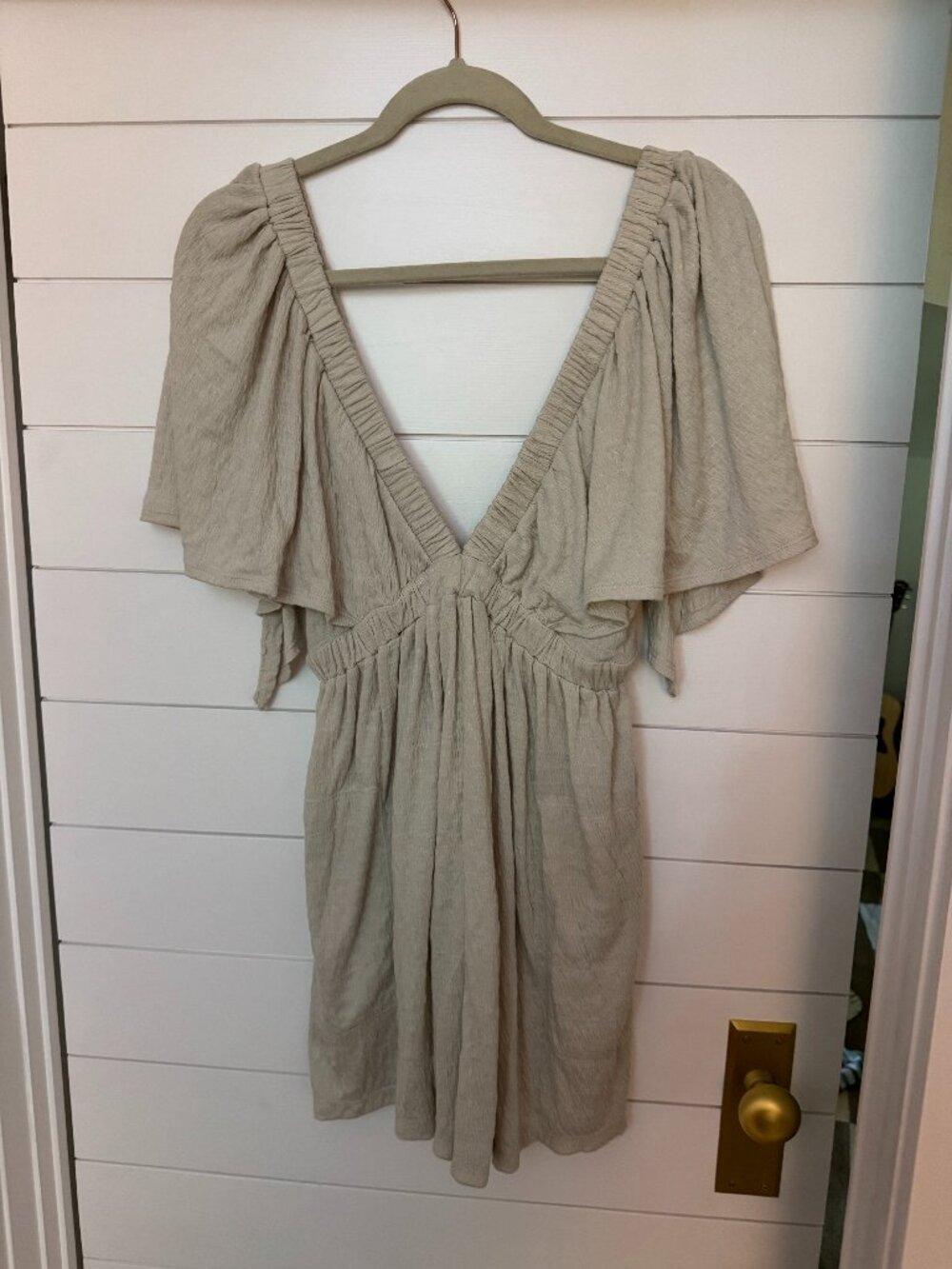 Free People La La Romper (Wet Plaster, S)